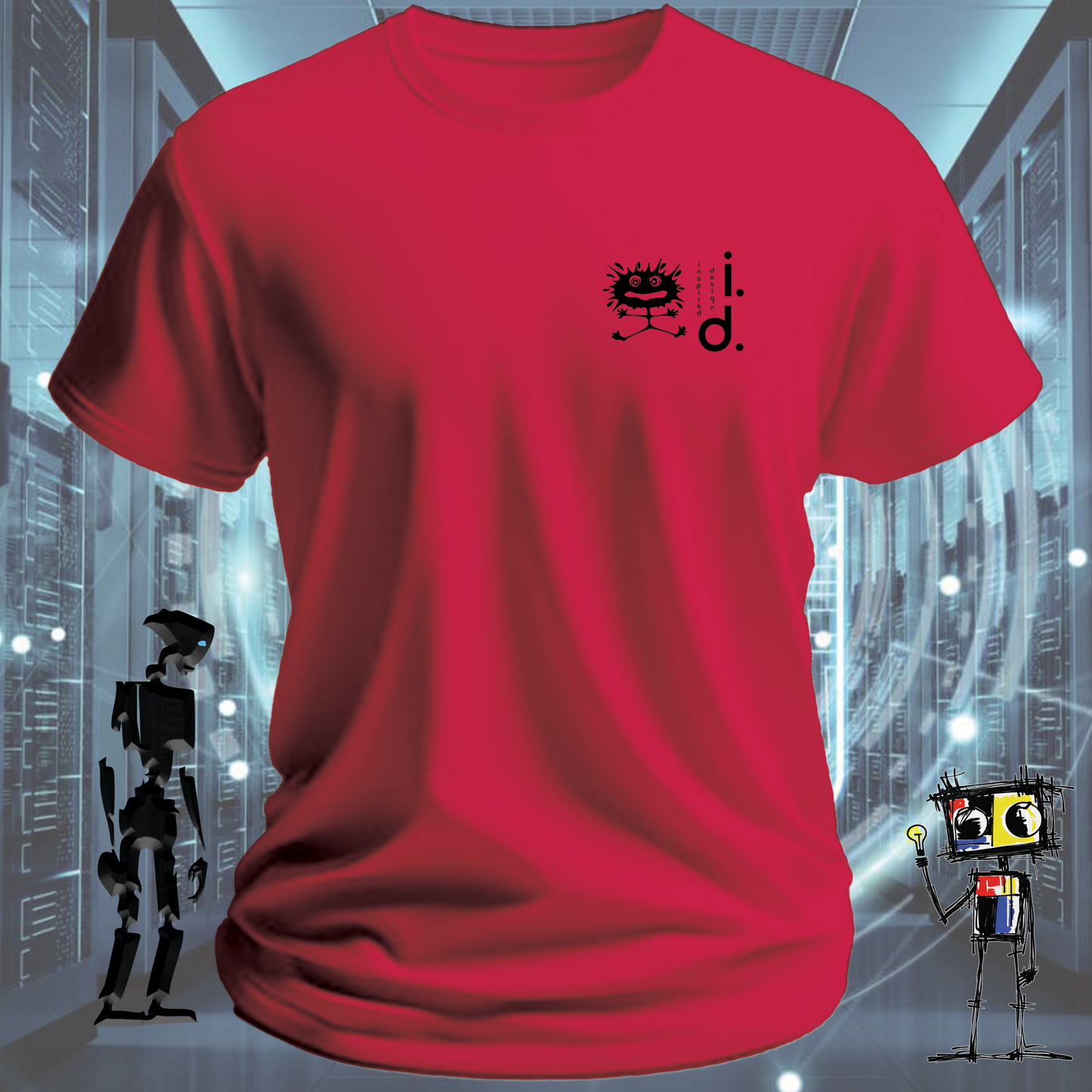 Inspired Design graphic t-shirt for engineers and the design-conscious — alternate view | inkit.design