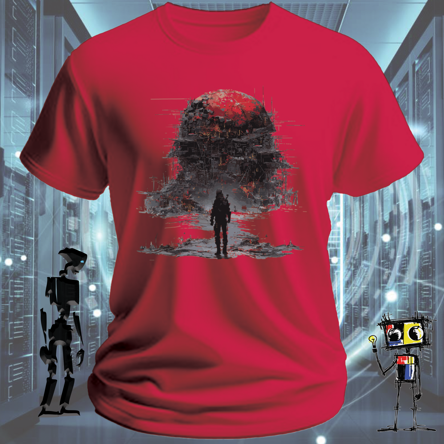 What's Left graphic t-shirt for IT professionals and developers — alternate view | inkit.design