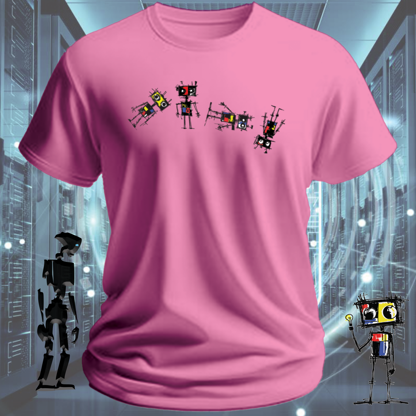 Roboto classic robot graphic t-shirt — flagship design from inkit.design — product detail