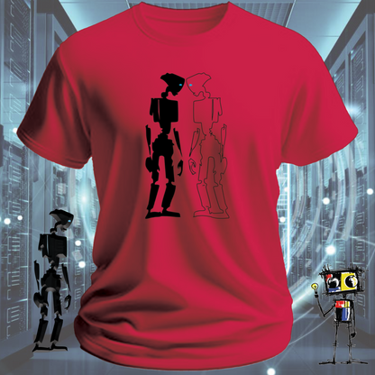 Robot Reflection graphic t-shirt for engineers and developers — product detail | inkit.design