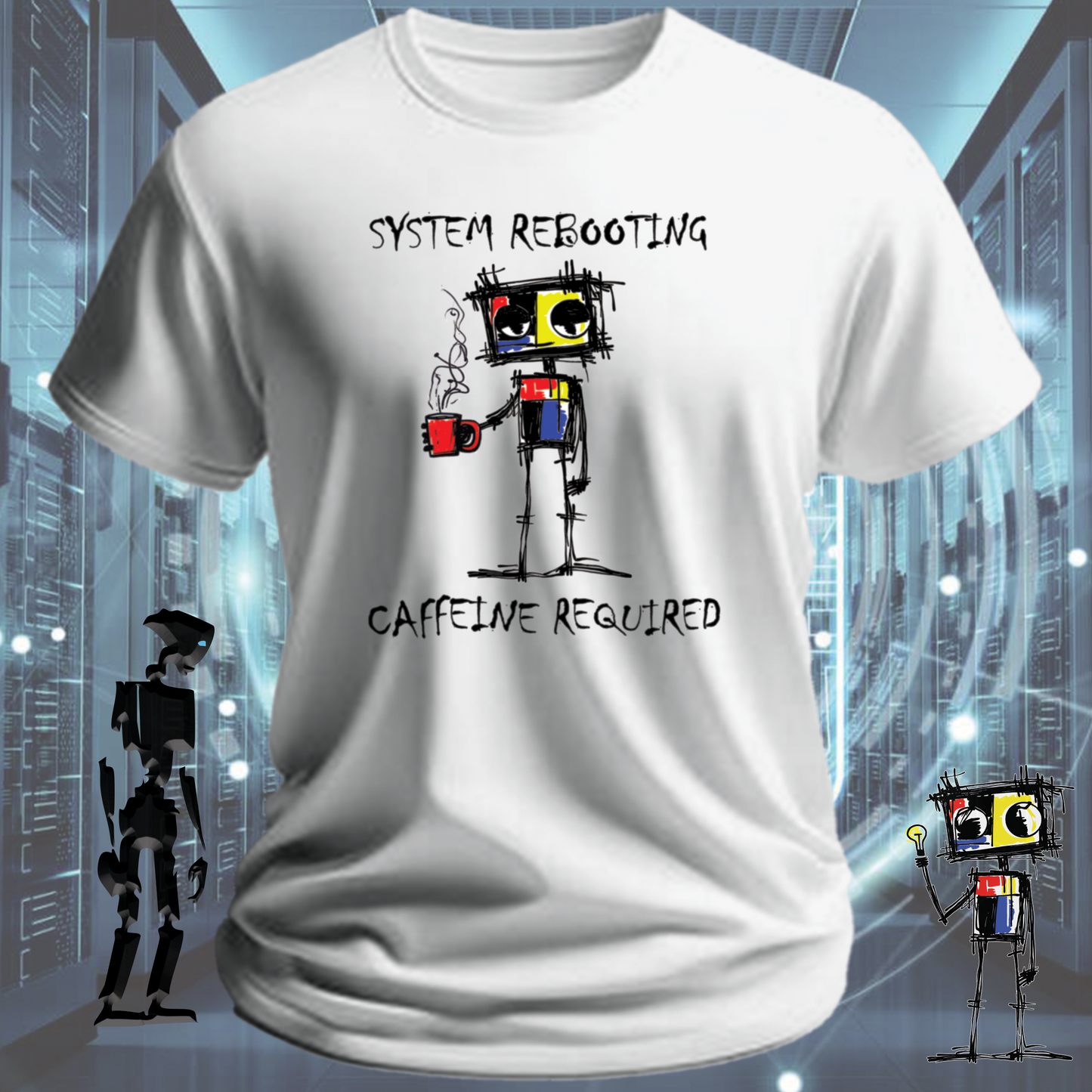 Need Caffeine funny developer t-shirt for engineers and IT professionals — inkit.design