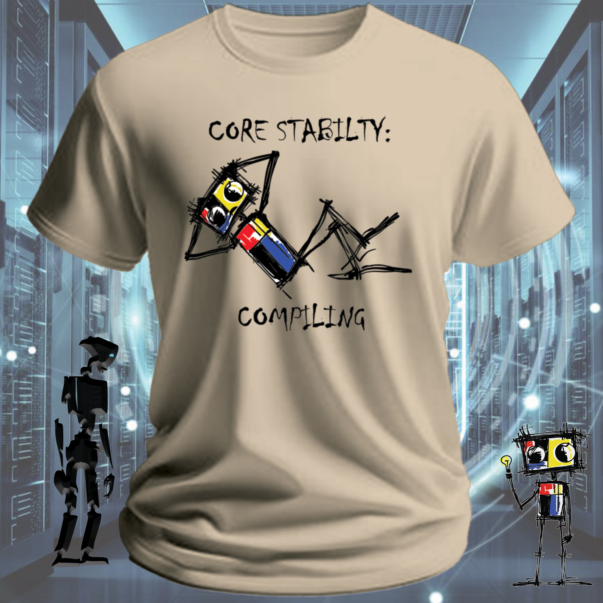 Core Stability funny tech t-shirt for engineers and developers — inkit.design