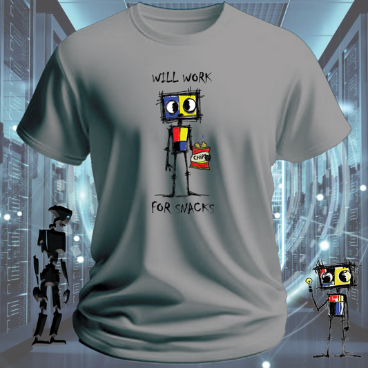 Will Work For funny tech t-shirt for IT professionals and developers — inkit.design