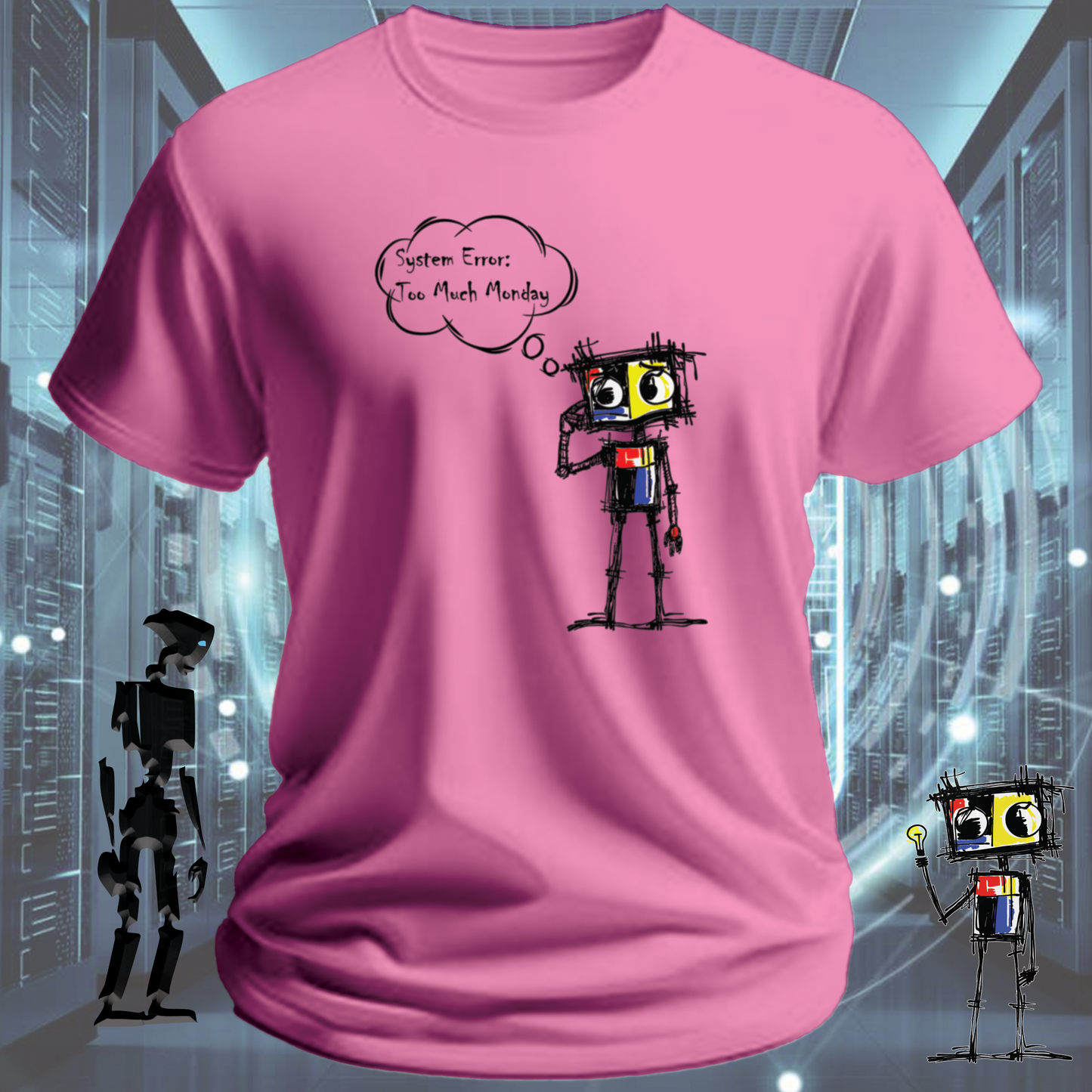 System Error funny IT t-shirt for developers and sysadmins — product detail | inkit.design