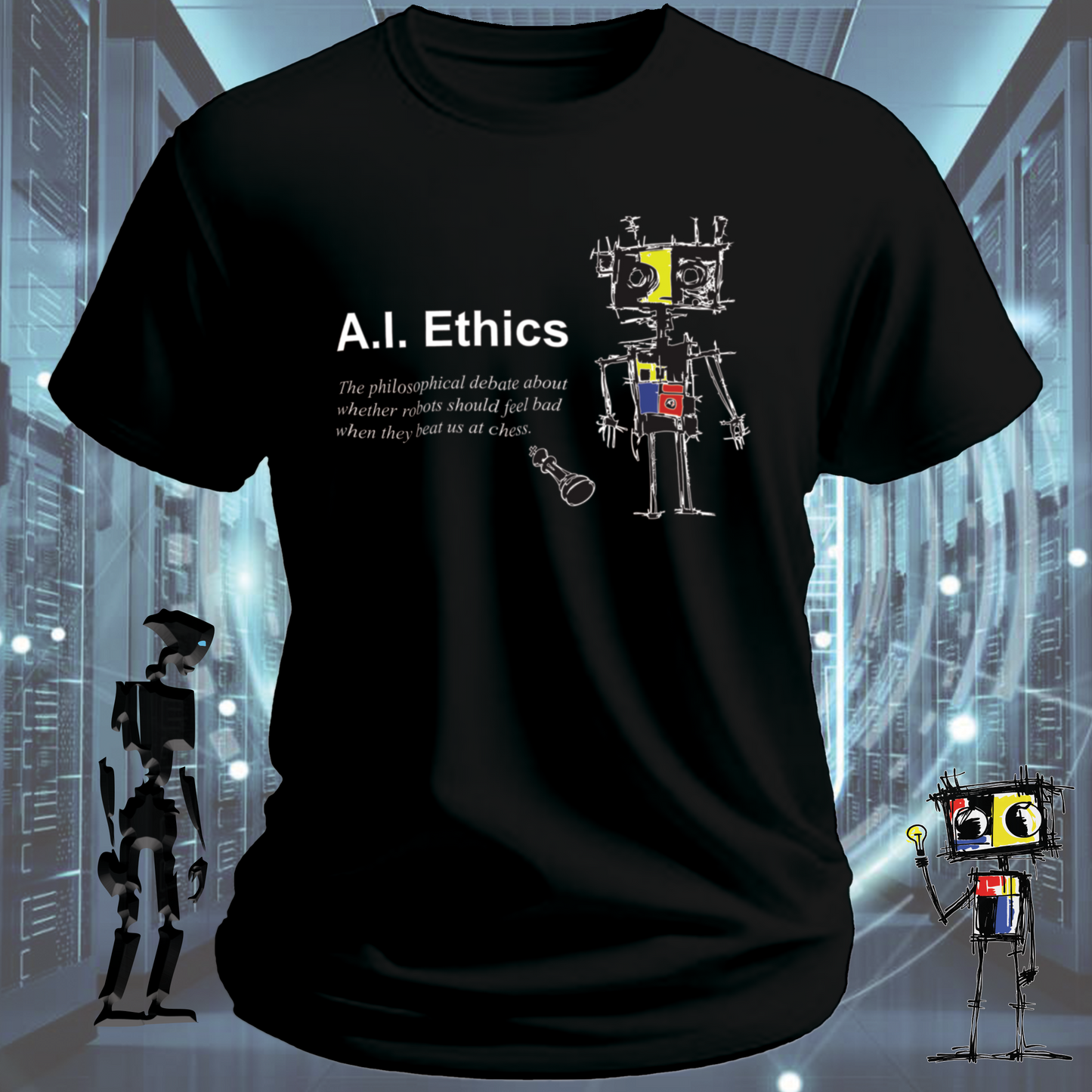 AI Ethics funny t-shirt for tech workers and AI researchers — inkit.design