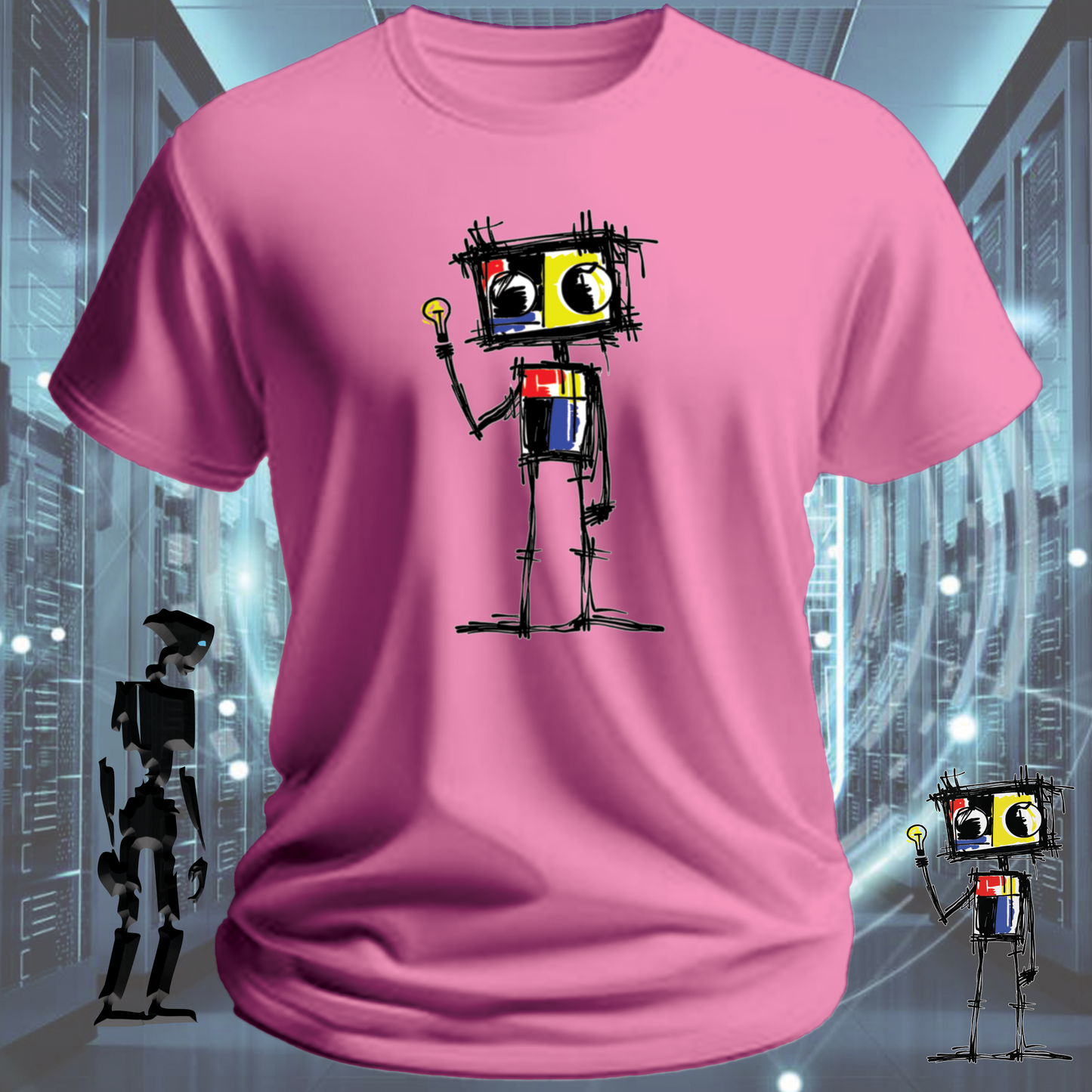 DUH Robot funny graphic t-shirt for IT professionals and developers — product detail | inkit.design
