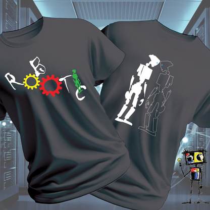 Robot Reflection Back graphic t-shirt from the inkit.design Roboto range — back view
