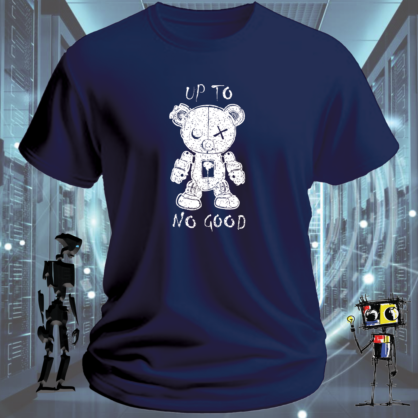 Up to No Good funny graphic t-shirt for IT professionals and developers — inkit.design