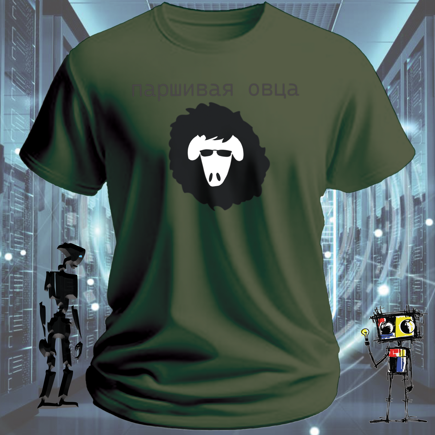 Black Sheep graphic t-shirt for outliers and independent thinkers — back view | inkit.design