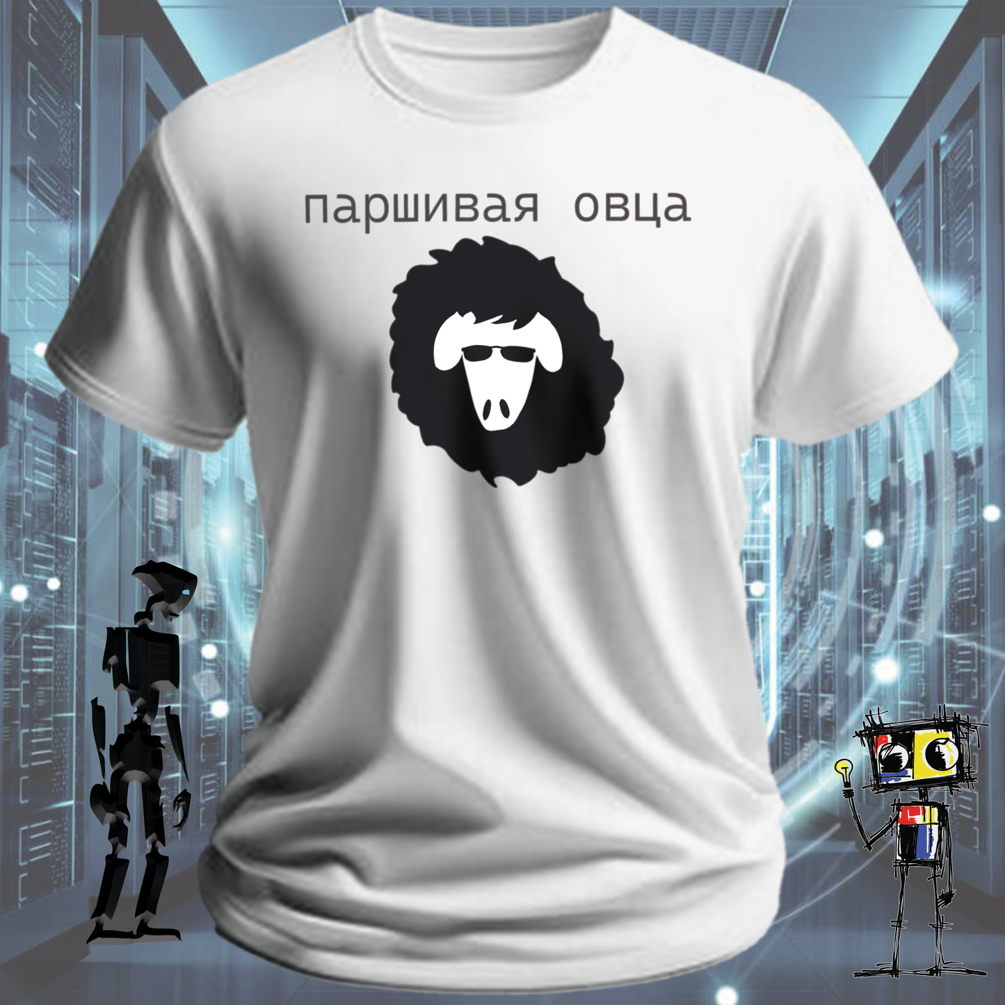 Black Sheep graphic t-shirt for outliers and independent thinkers — lifestyle shot | inkit.design