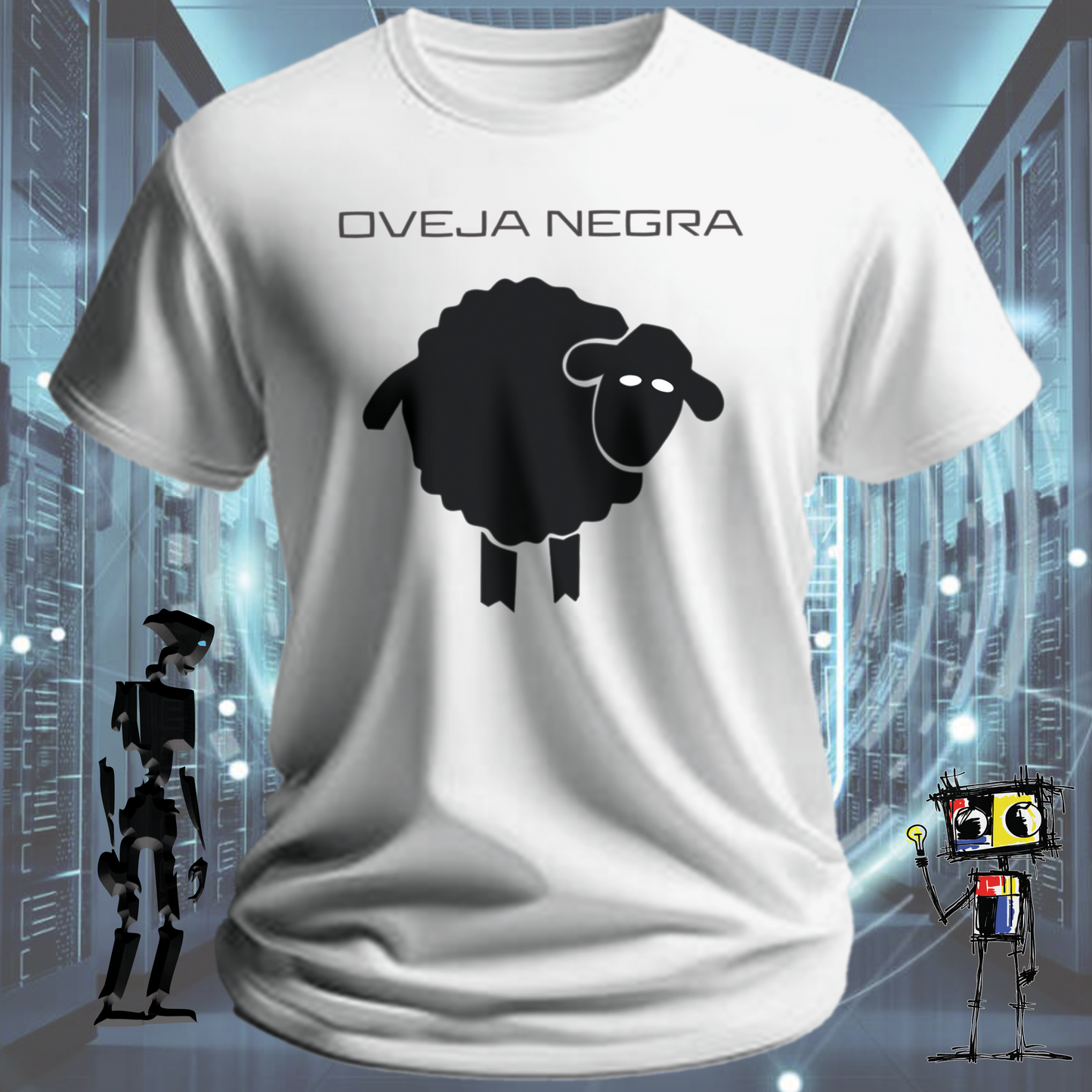 Oveja Negra 1 graphic t-shirt for the independently minded — back view | inkit.design