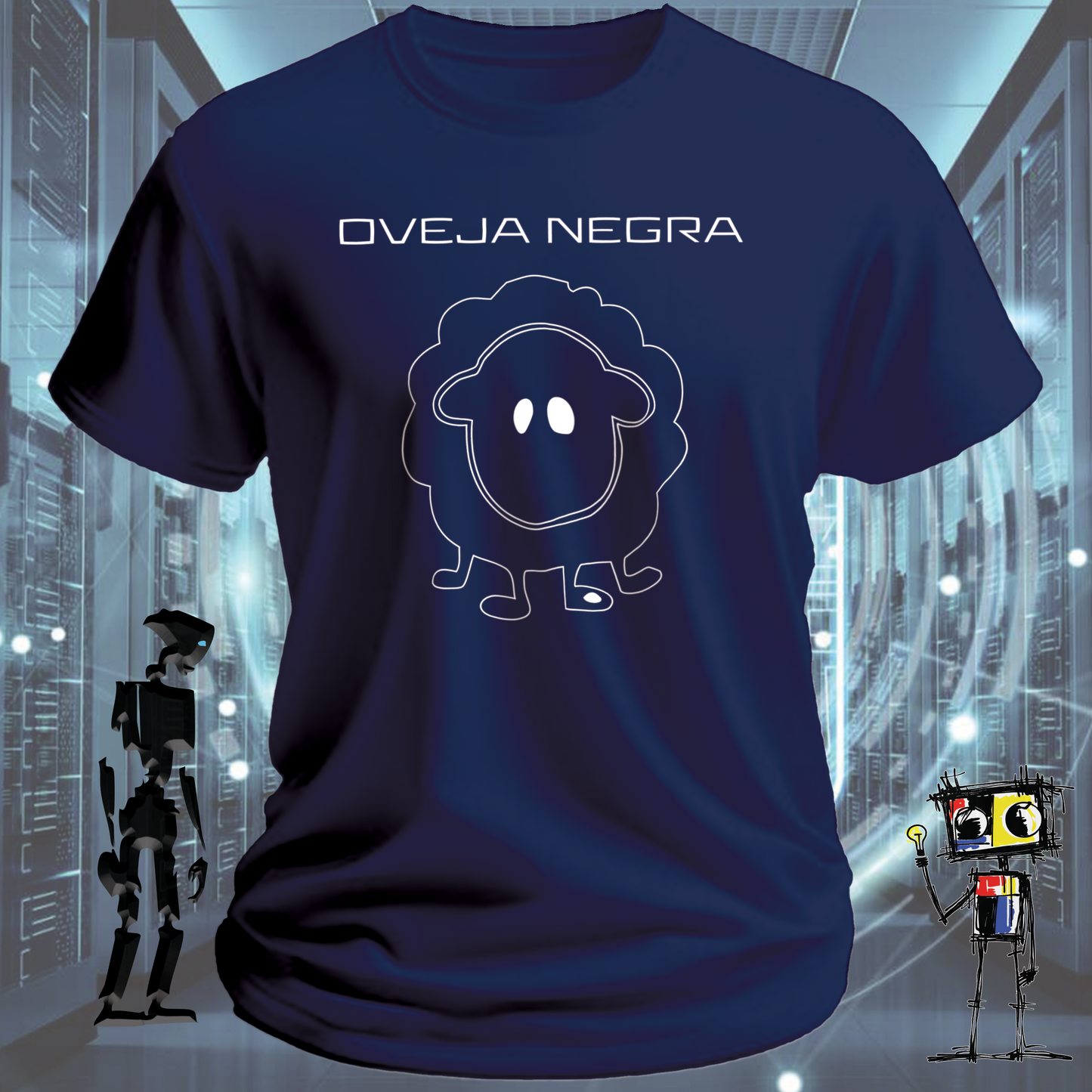 Oveja Negra 2 graphic t-shirt for the independently minded — flat lay | inkit.design