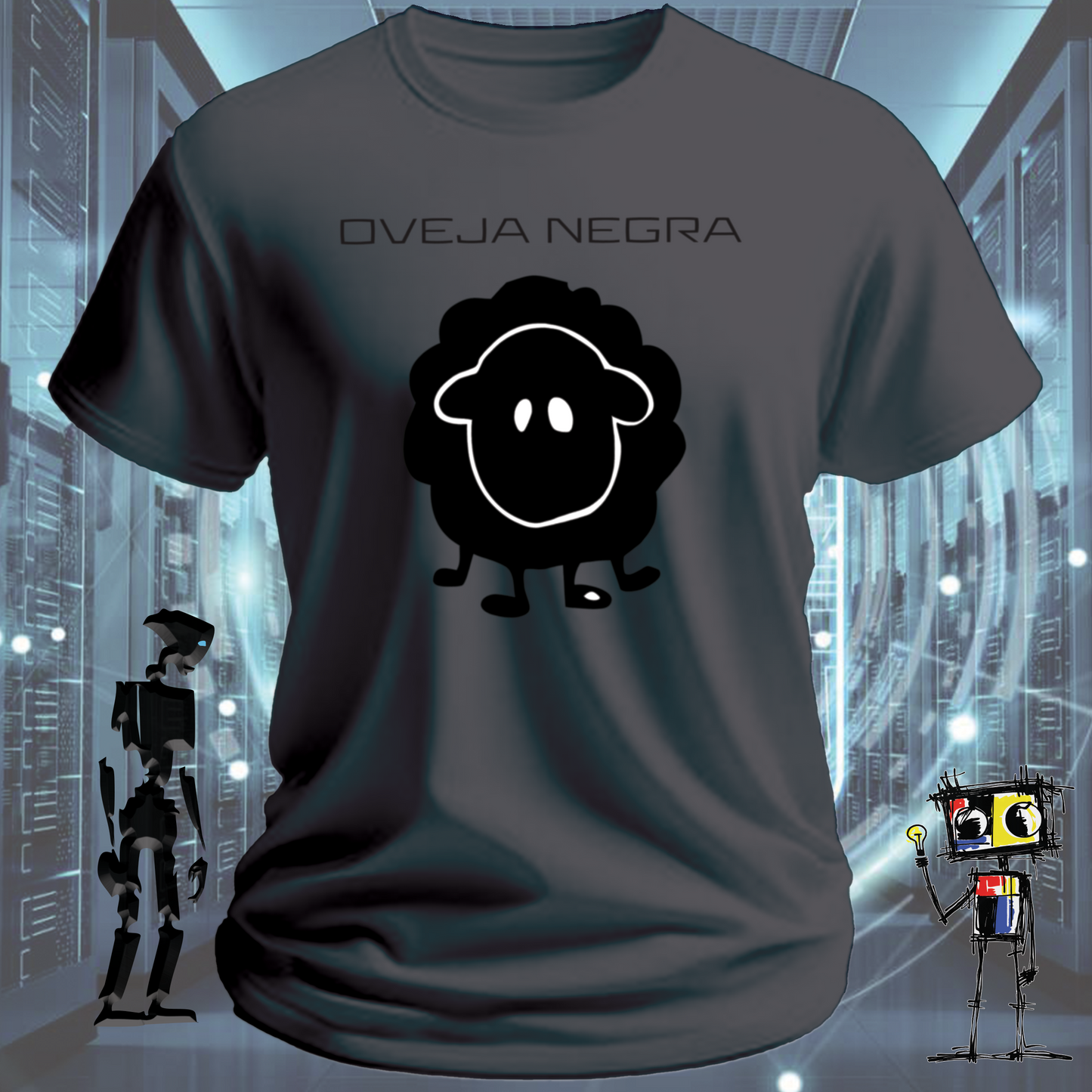 Oveja Negra 2 graphic t-shirt for the independently minded — worn view | inkit.design