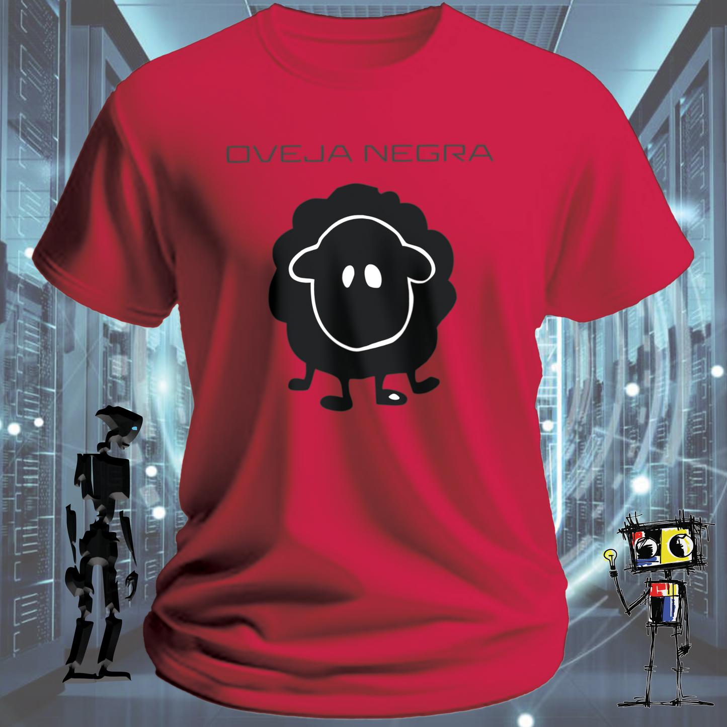 Oveja Negra 2 graphic t-shirt for the independently minded — alternate view | inkit.design
