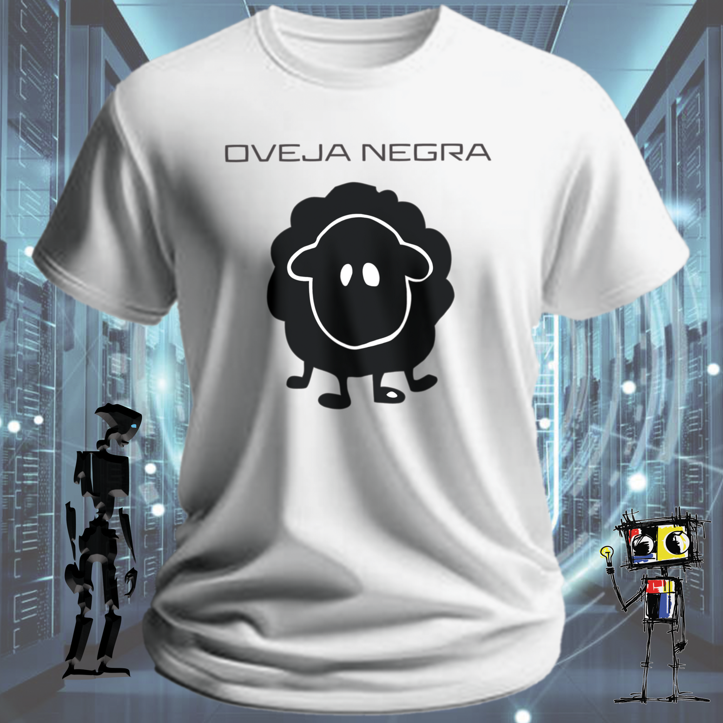 Oveja Negra 2 graphic t-shirt for the independently minded — on model | inkit.design