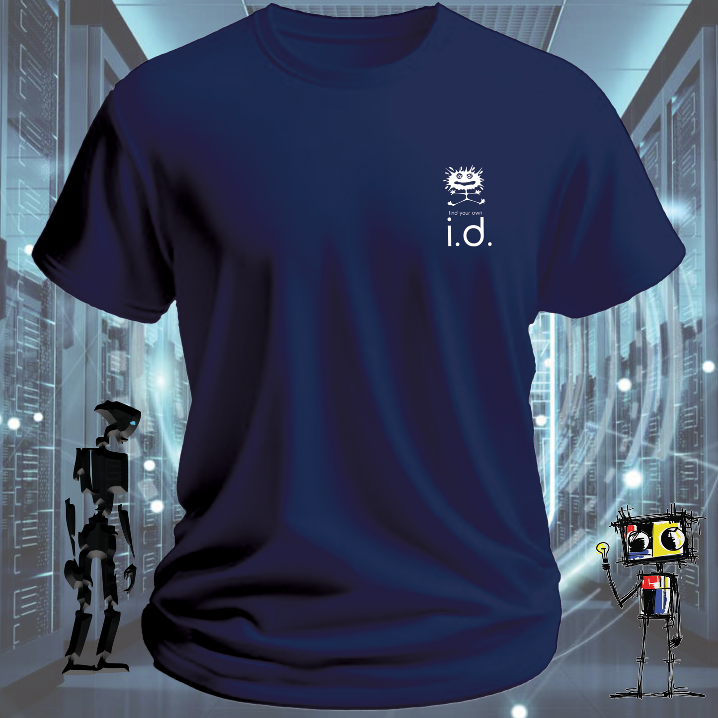 Find Your Own graphic t-shirt for independent thinkers and engineers — lifestyle shot | inkit.design