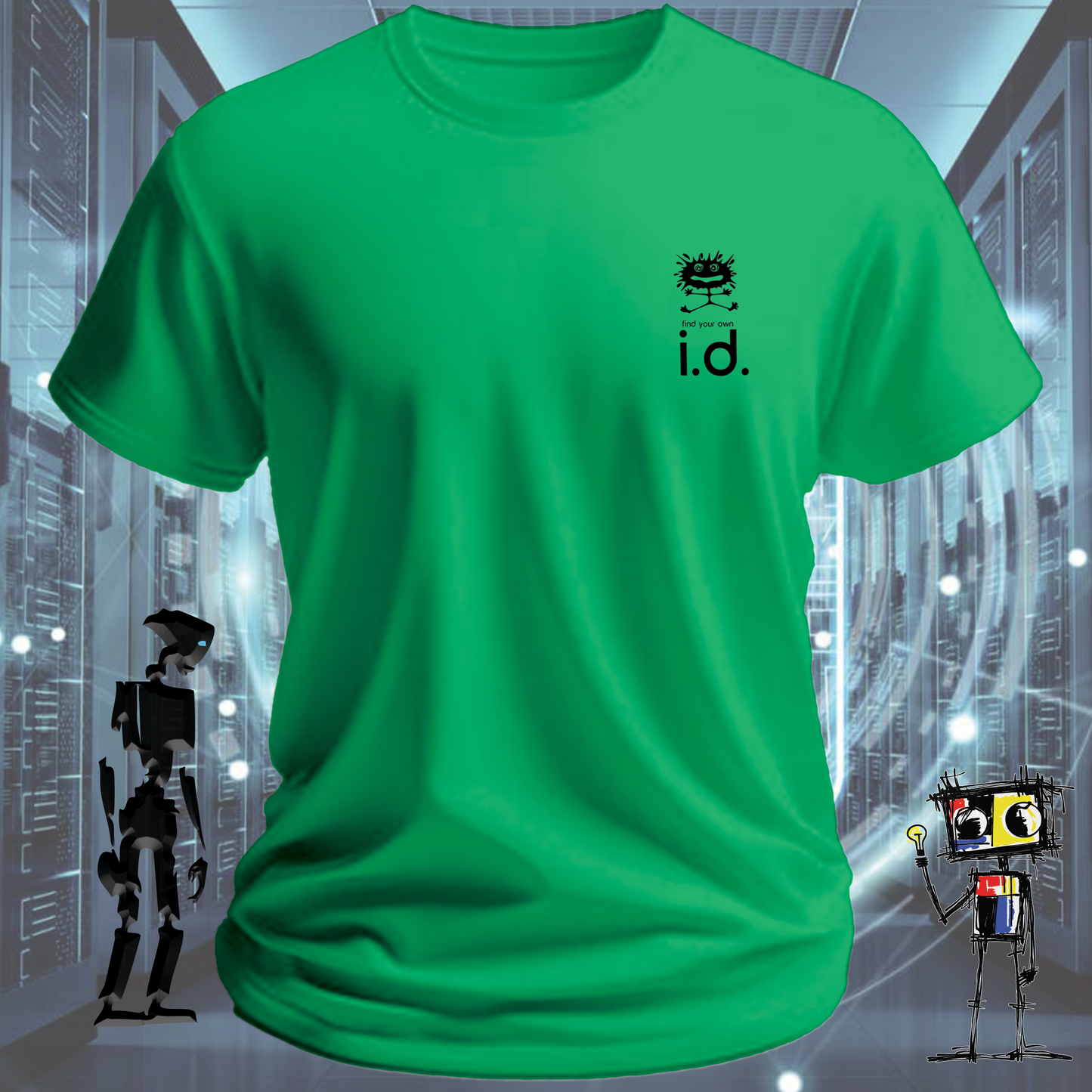 Find Your Own graphic t-shirt for independent thinkers and engineers — studio shot | inkit.design