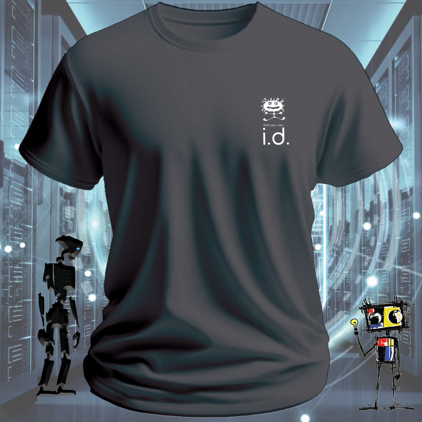 Find Your Own graphic t-shirt for independent thinkers and engineers — worn view | inkit.design