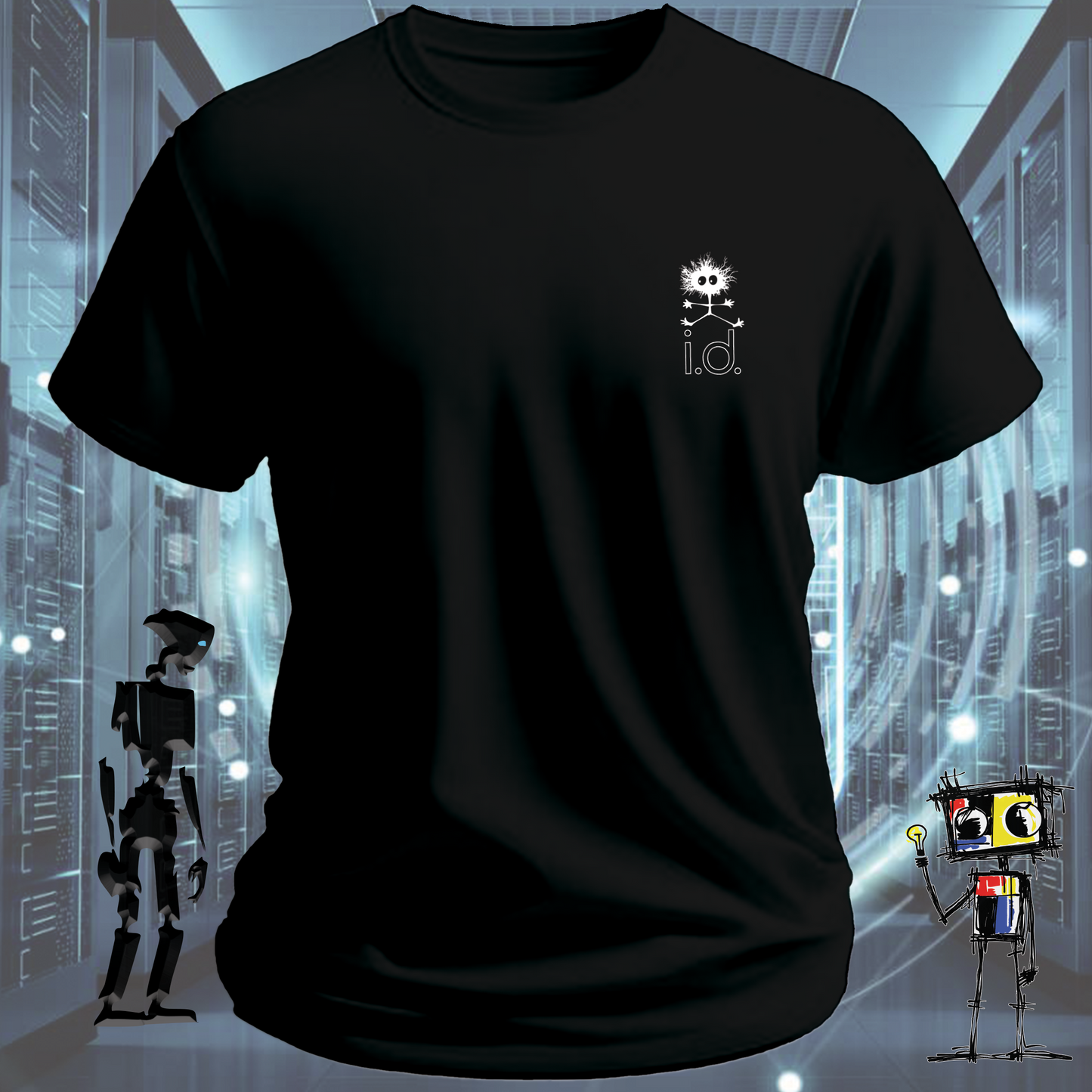 i.d. Spike graphic t-shirt from the inkit.design identity range — lifestyle shot