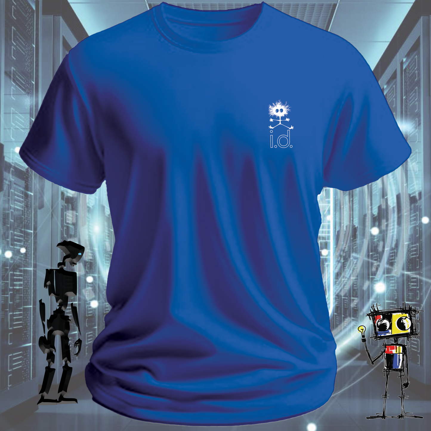 i.d. Spike graphic t-shirt from the inkit.design identity range — flat lay