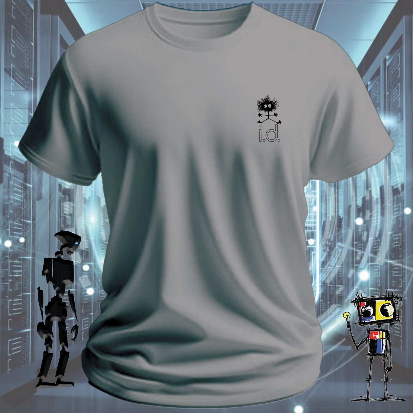i.d. Spike graphic t-shirt from the inkit.design identity range — detail view