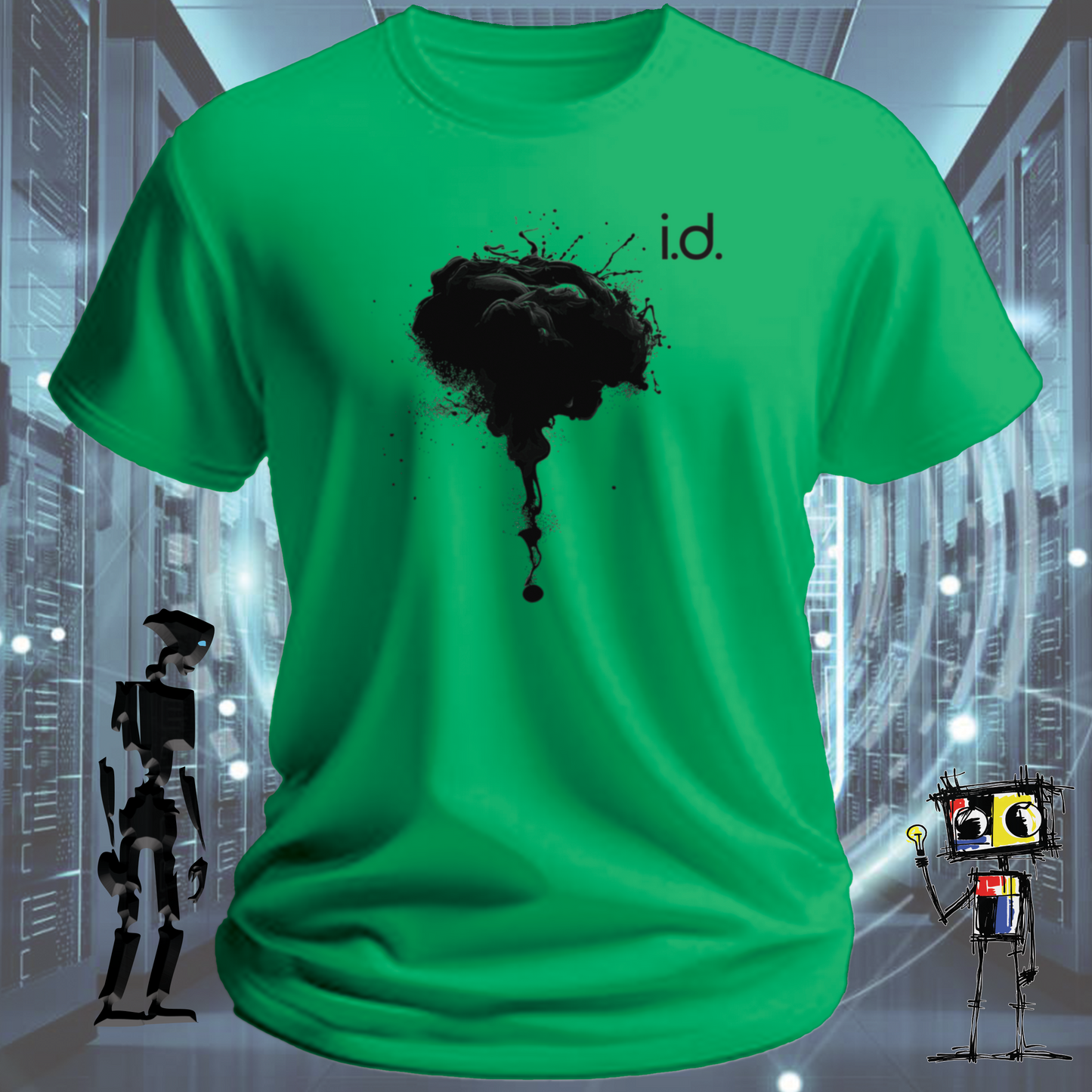 inkit.design logo graphic t-shirt from the i.d. identity range — studio shot