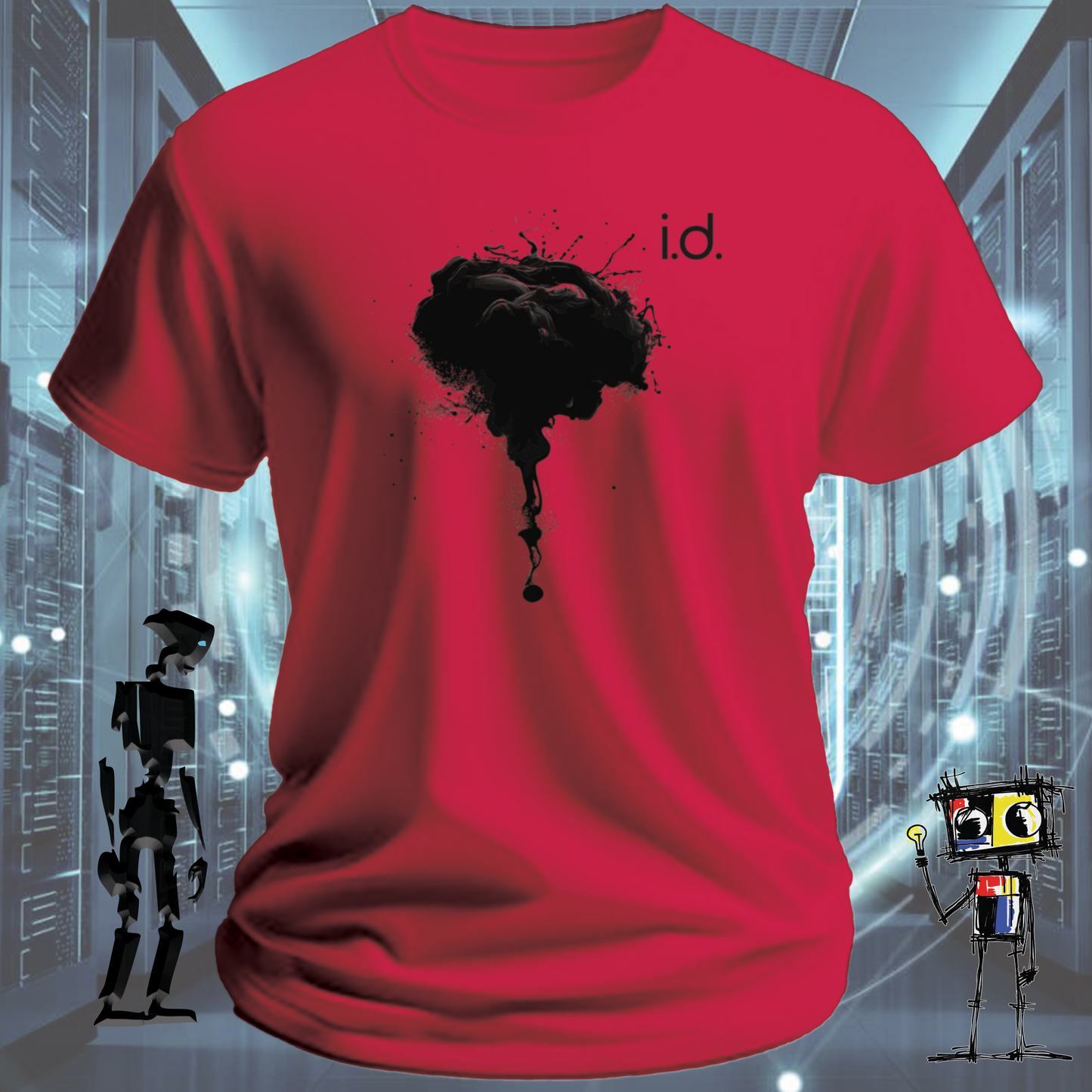 inkit.design logo graphic t-shirt from the i.d. identity range — alternate view
