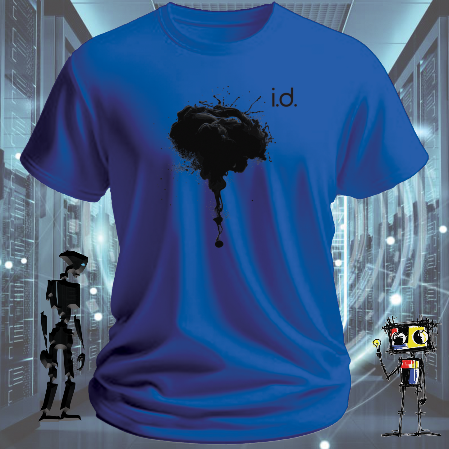 inkit.design logo graphic t-shirt from the i.d. identity range — lifestyle shot