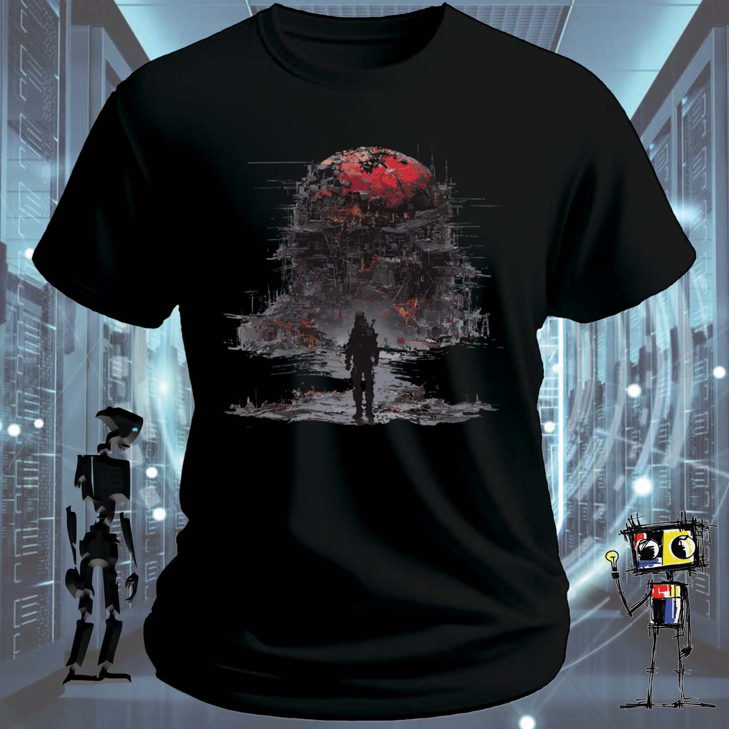 What's Left graphic t-shirt for IT professionals and developers — flat lay | inkit.design