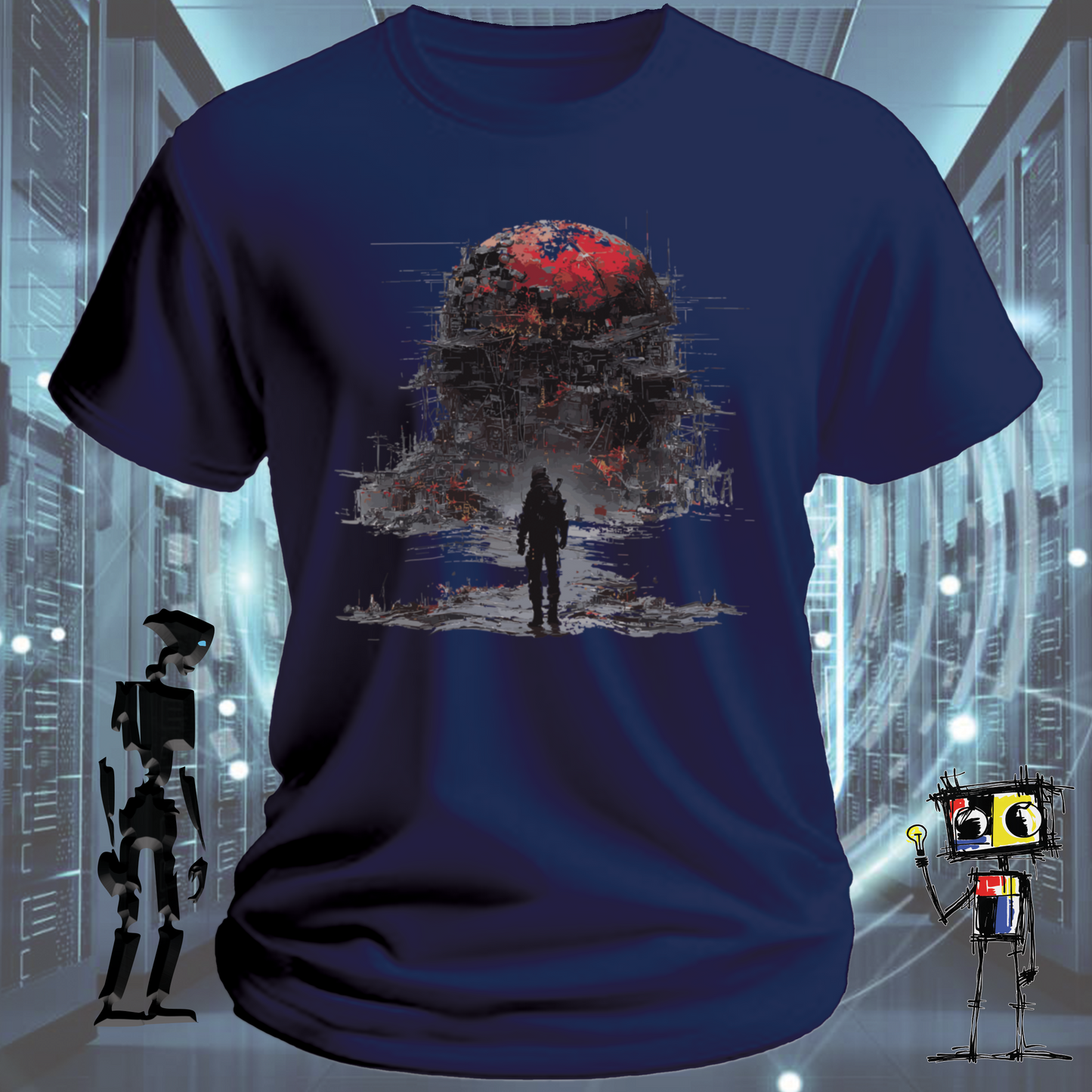 What's Left graphic t-shirt for IT professionals and developers — close up | inkit.design