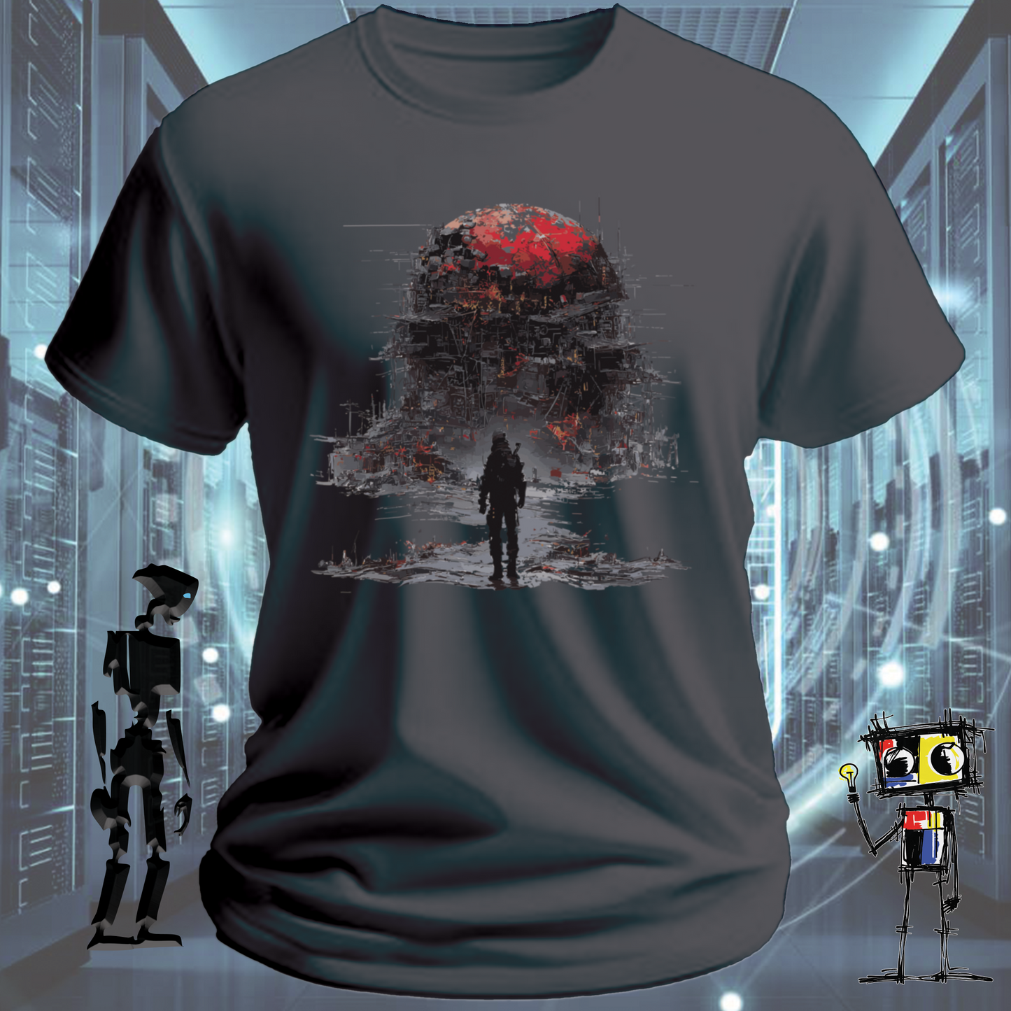 What's Left graphic t-shirt for IT professionals and developers — worn view | inkit.design