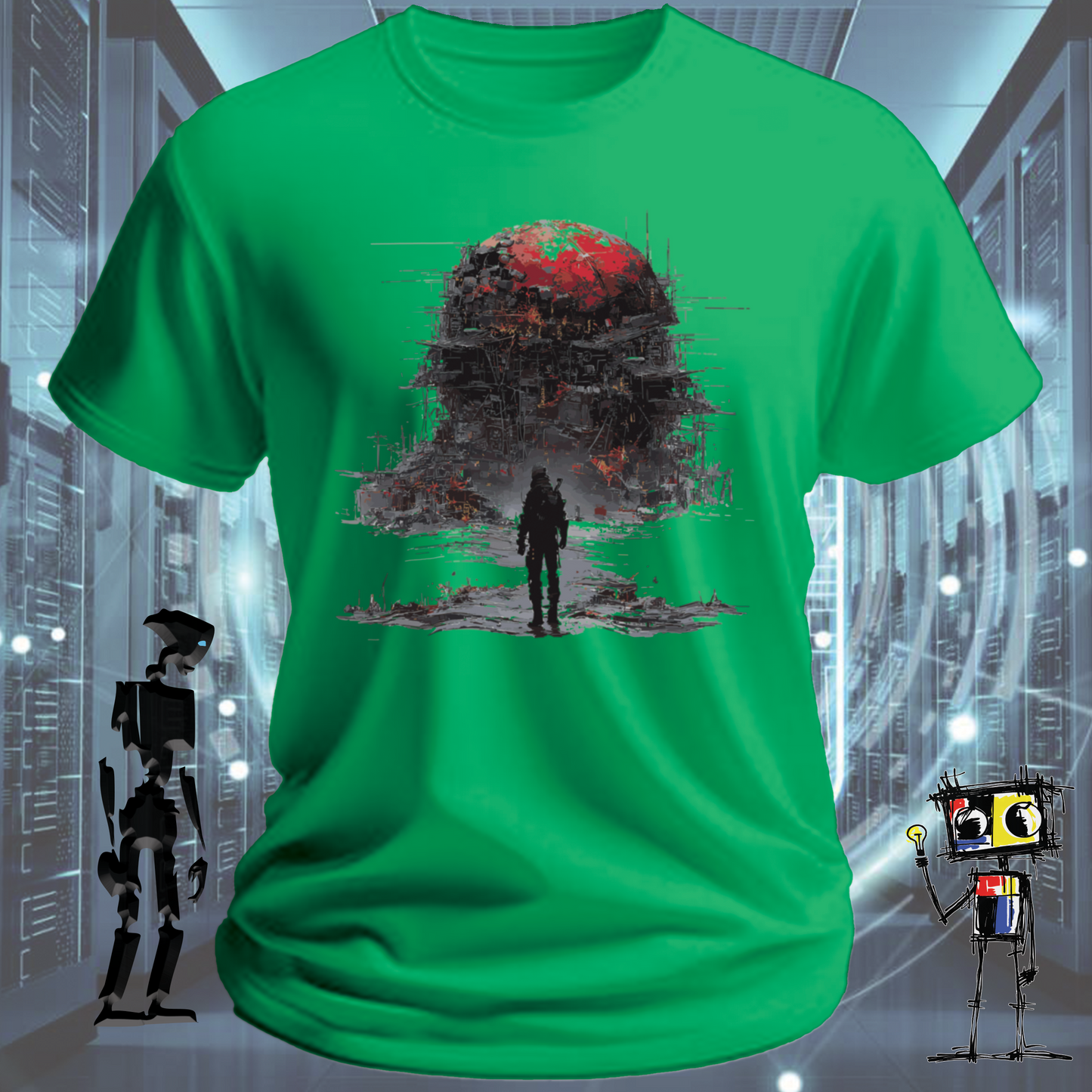 What's Left graphic t-shirt for IT professionals and developers — studio shot | inkit.design