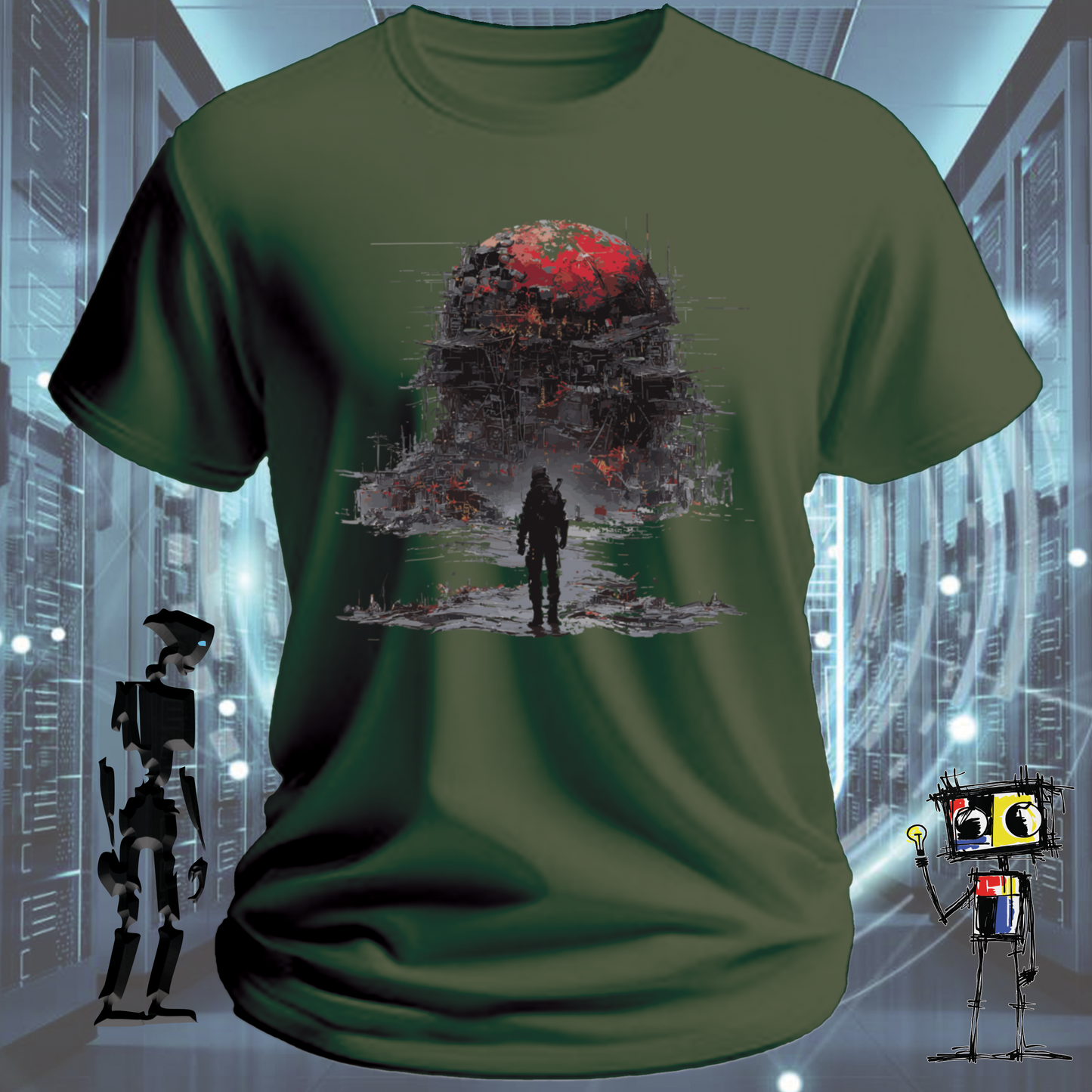 What's Left graphic t-shirt for IT professionals and developers — lifestyle shot | inkit.design