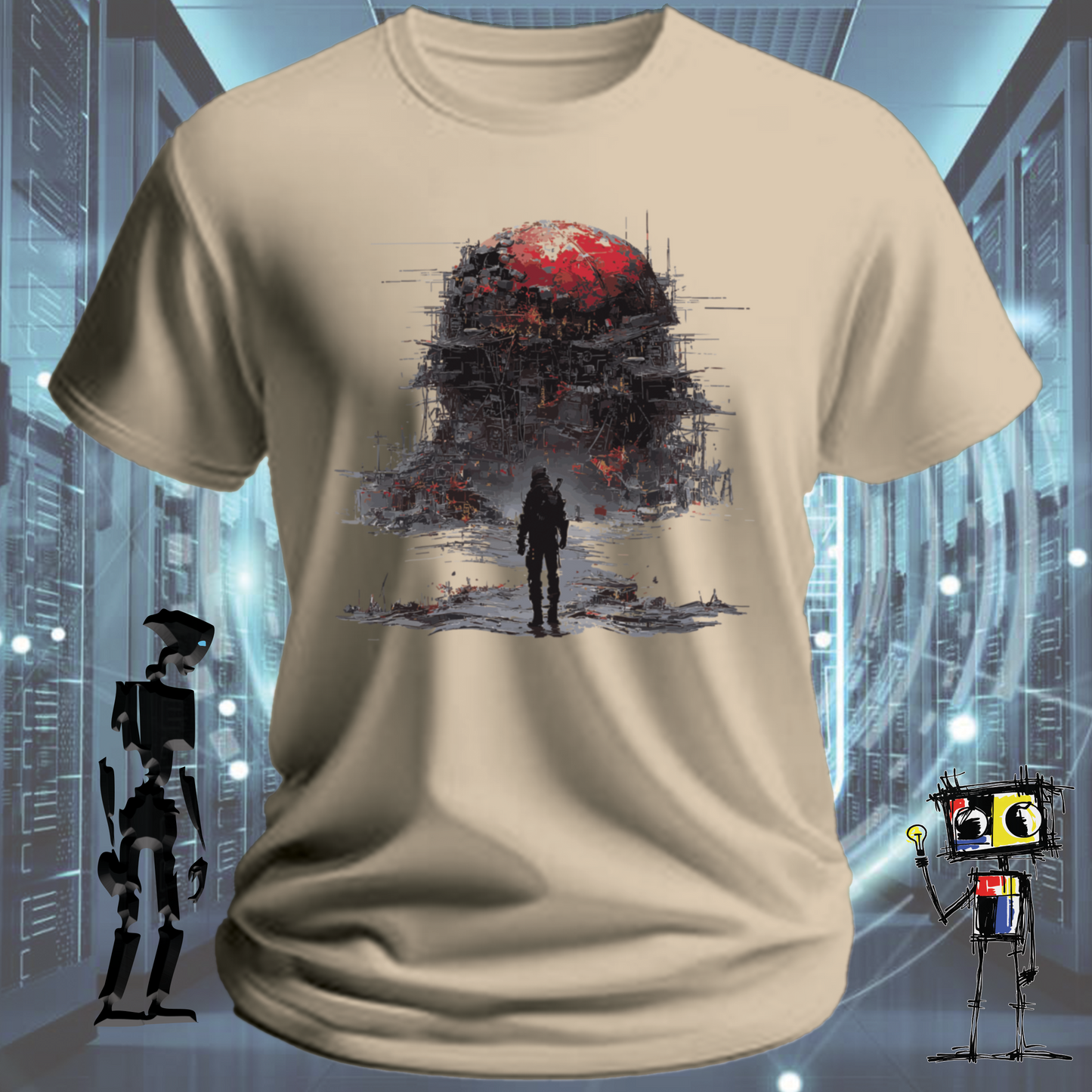 What's Left graphic t-shirt for IT professionals and developers — on model | inkit.design