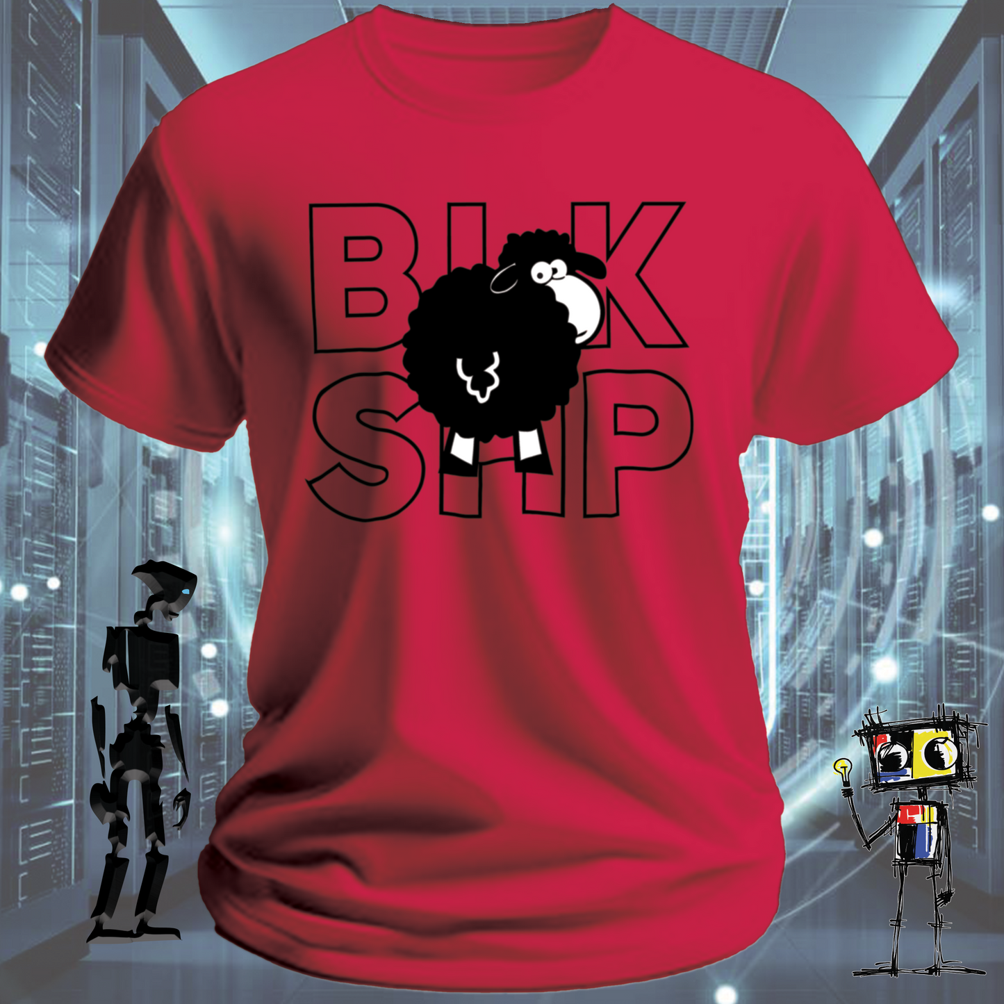 BLK SHP Black Sheep graphic t-shirt for outliers and independent thinkers — inkit.design